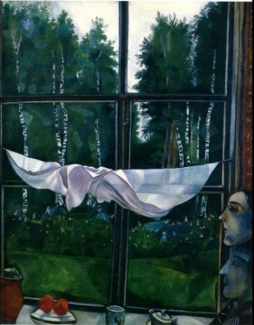 the annunciation 1785 Ölbilder verkaufen - Window in the Country Zeitgenosse Marc Chagall